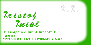 kristof knipl business card